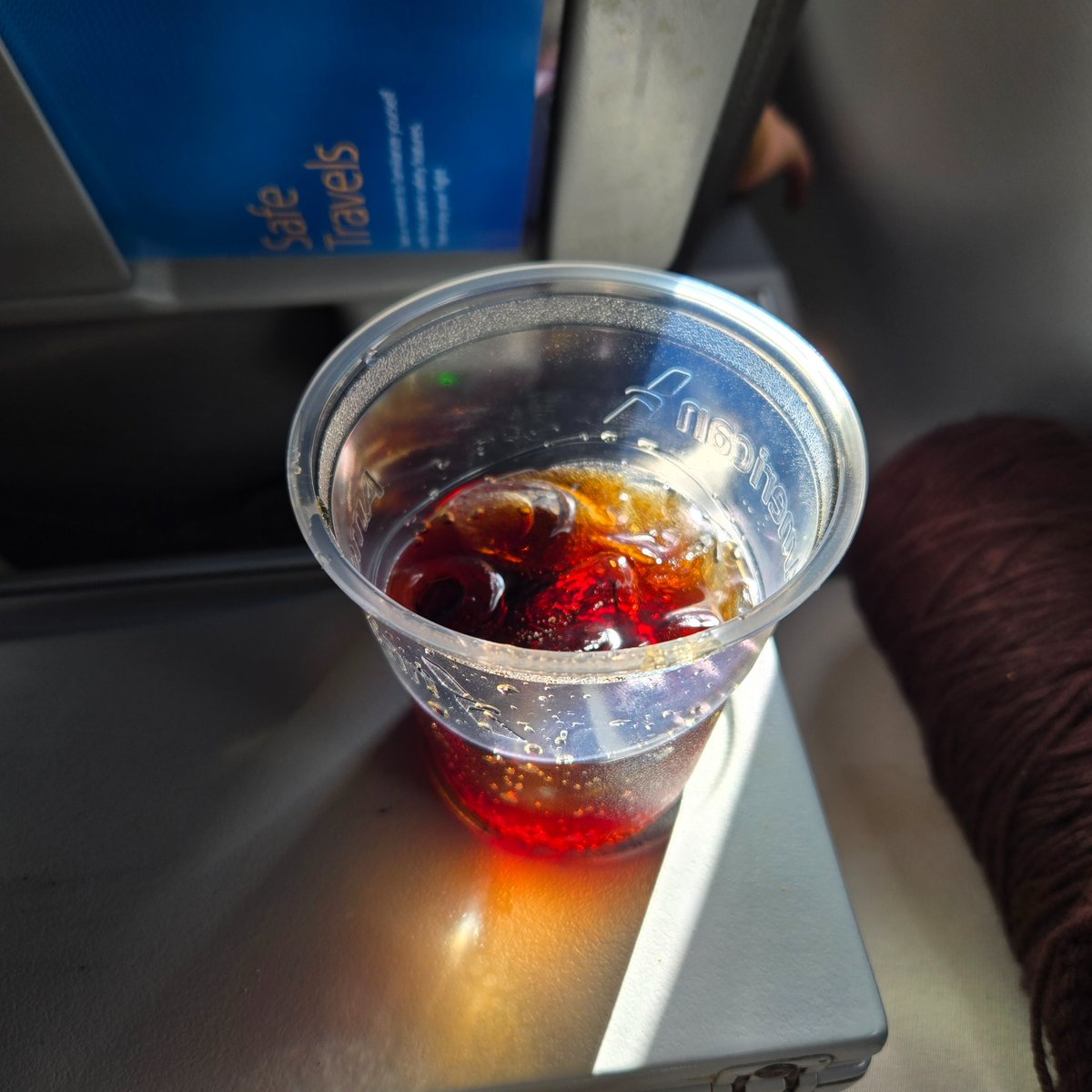 fauxmantis's tweet image. im flying rn and when the kid in front of me opened his window A Ray of sunlight struck my dr pepper in a way that made me a little emotional