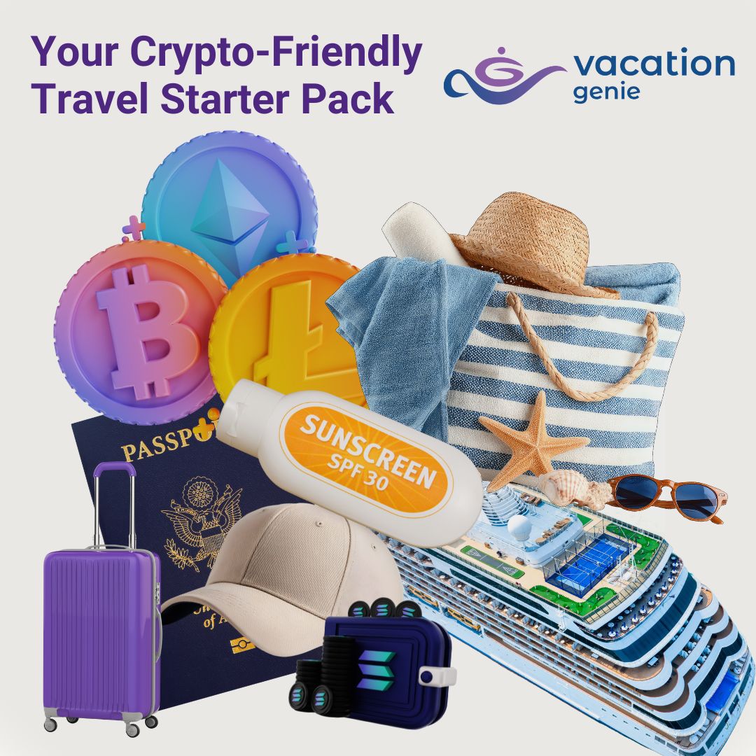 Vacation_Genie's tweet photo. Passport ✔️
Sunscreen ✔️
Crypto ✔️

Starter pack for your next getaway.
Book with crypto → https://t.co/Lc0WfAtOsP

#CryptoTravel #Travel #BookWithCrypto #TTOT https://t.co/IxBaDP9kIe