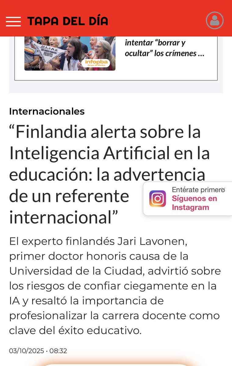 <a href="/UHN_Plus/">UHN Plus</a> Y esto? Finlandia alerta sobre la IA y este señor ha e todo al revés…