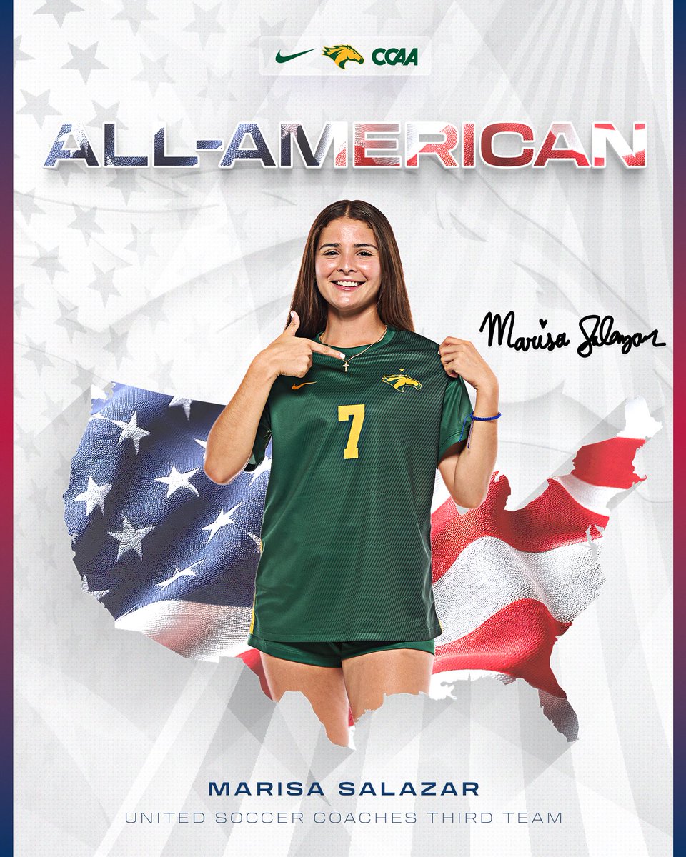 cppbroncos's tweet image. All-America Third Team‼️

Marisa Salazar has been named to the United Soccer Coaches All-American Third Team.

#WeAreCPP