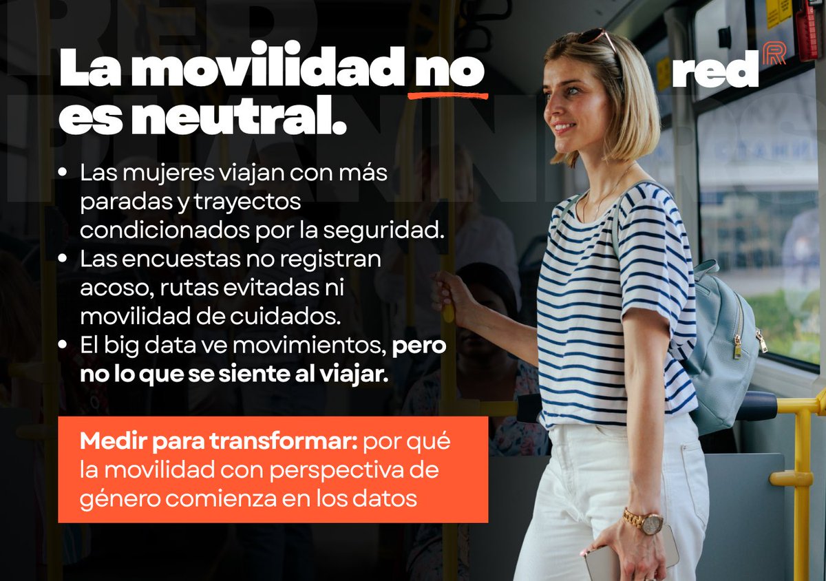 Las mujeres hacen viajes más complejos y condicionados por la seguridad, pero eso no siempre se mide. Sin datos reales no hay transporte equitativo.

Columna de <a href="/mayracuestaRED/">mayra cuesta</a> para Pasajero 7: shorturl.at/MKE1J