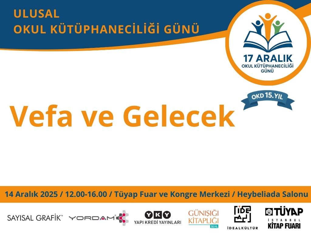 okulkutuphaneci's tweet photo. 🎉 EĞİTİMİN KALBİNDE YENİ BİR MİLAT!
17 Aralık artık 
“Ulusal Okul Kütüphaneciliği Günü”

14 Aralık 2025 Pazar günü, kitabın ve kültürün kalbinin attığı TÜYAP Kitap Fuarında sizleri bekliyoruz.

#okulkütüphanecileriderneği
#okulkütüphaneciliğigünü
#tüyapkitapfuarı
#edebiyat
#kygm https://t.co/P58hvABbAB