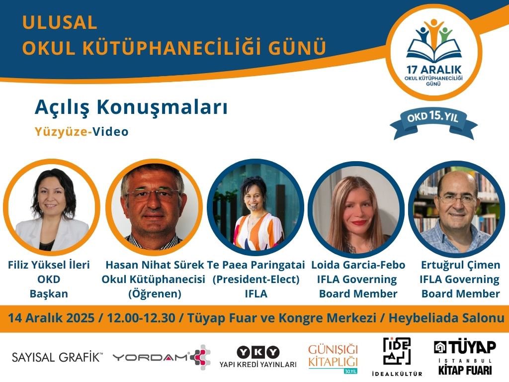 okulkutuphaneci's tweet photo. 🎉 EĞİTİMİN KALBİNDE YENİ BİR MİLAT!
17 Aralık artık 
“Ulusal Okul Kütüphaneciliği Günü”

14 Aralık 2025 Pazar günü, kitabın ve kültürün kalbinin attığı TÜYAP Kitap Fuarında sizleri bekliyoruz.

#okulkütüphanecileriderneği
#okulkütüphaneciliğigünü
#tüyapkitapfuarı
#edebiyat
#kygm https://t.co/P58hvABbAB