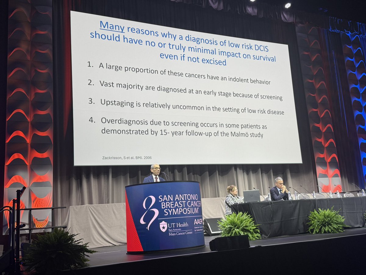 YaleCancer's tweet photo. .@DrEricWiner #SABCS25 reframed how to think about #breastcancer subsets and reminded attendees that #DCIS treatment depends on clear patient education and patient-led decisions. “There is not simply a right choice.” @YaleBreast @SmilowCancer @SABCSSanAntonio https://t.co/VczOaDINnH