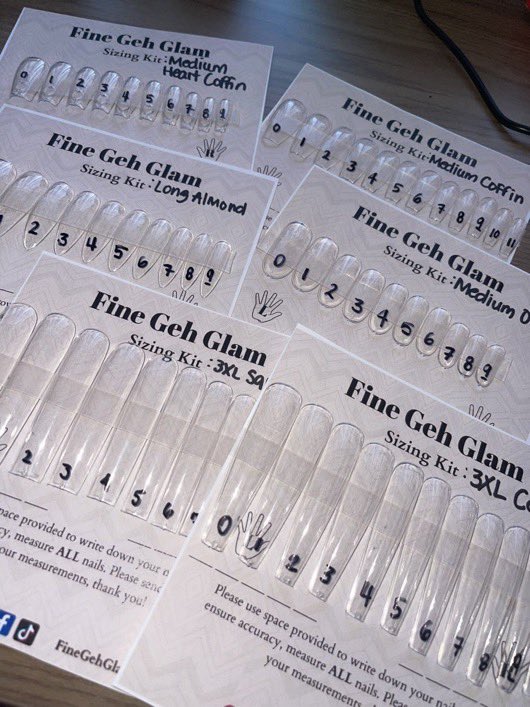Sizing Kits 

Sizing kits  are the best way to ensure your custom press ons fit!