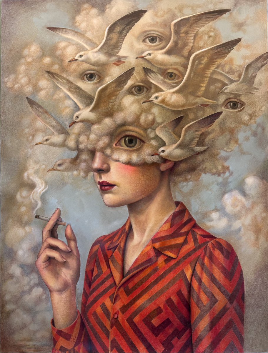 Cloud 9 - another painting from my solo show 🚬