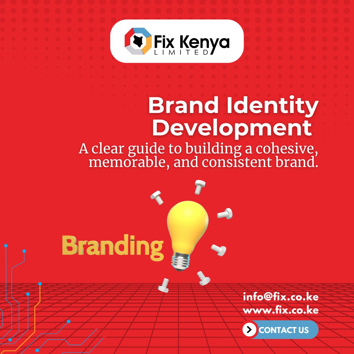 FixKenya's tweet image. A strong brand isn’t expensive.   Being forgettable is.
We build complete brand identities that turn heads and open wallets.

Reply “BRAND” → get our free Brand Identity Checklist + moodboard template instantly.   fix.co.ke