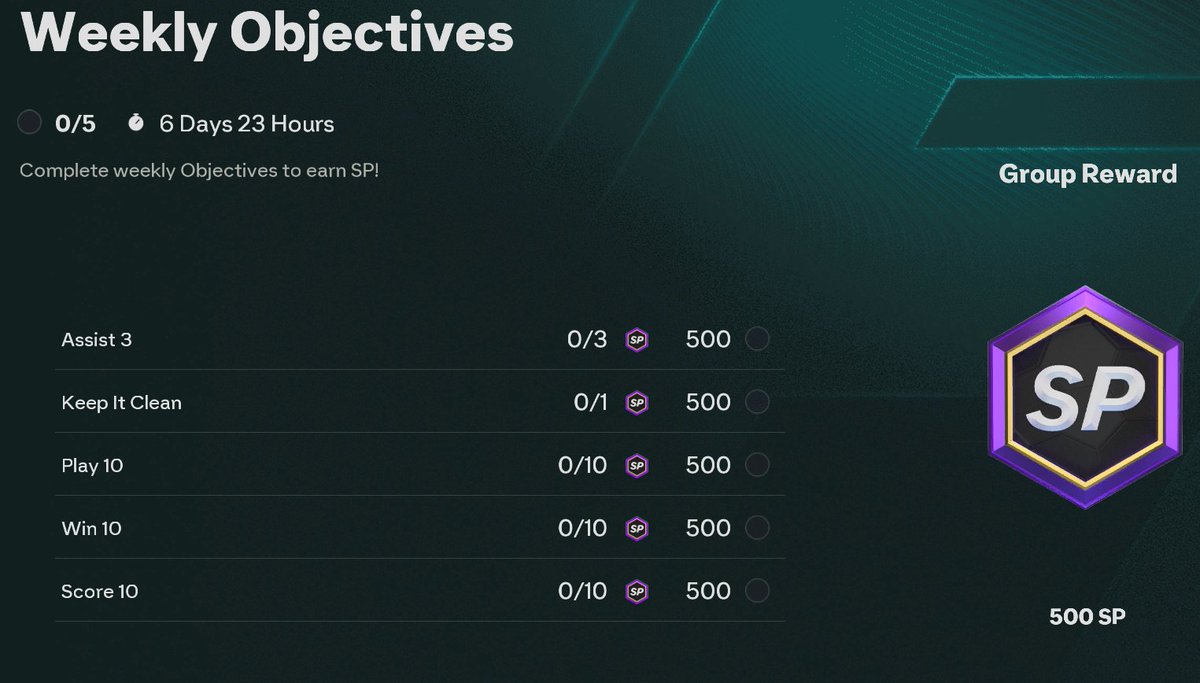 FUTWIZ's tweet image. 🚨 OVER 19K XP ADDED TODAY 🚨

𝗨𝗹𝘁𝗶𝗺𝗮𝘁𝗲 𝗧𝗲𝗮𝗺 (𝟳𝟱𝟬𝟬 𝗫𝗣):
▪️Assist 3 Through Balls
▪️1 Clean Sheet
▪️Play 10 with 3 Germans 
▪️Score 10 with a Bundesliga Player
▪️Win 10 Games
▪️Play 25 games
▪️Kit Objectives (2K XP) 

𝗠𝗮𝗻𝗮𝗴𝗲𝗿 𝗢𝗯𝗷𝗲𝗰𝘁𝗶𝘃𝗲𝘀 (𝟱𝟱𝟬𝟬…