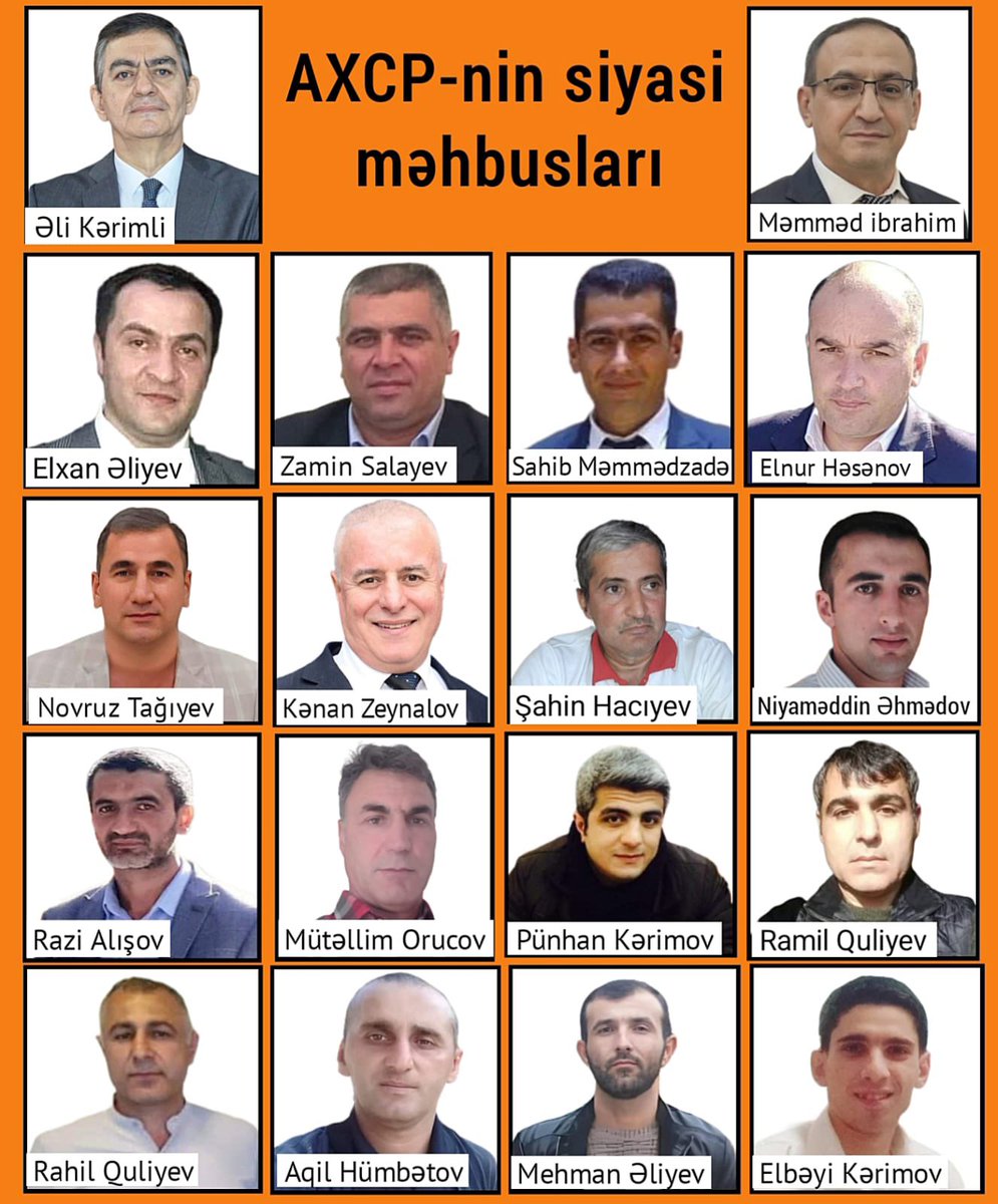 Over 400. Political prisoners from only one party — the Azerbaijani Popular Front — including its chairman.