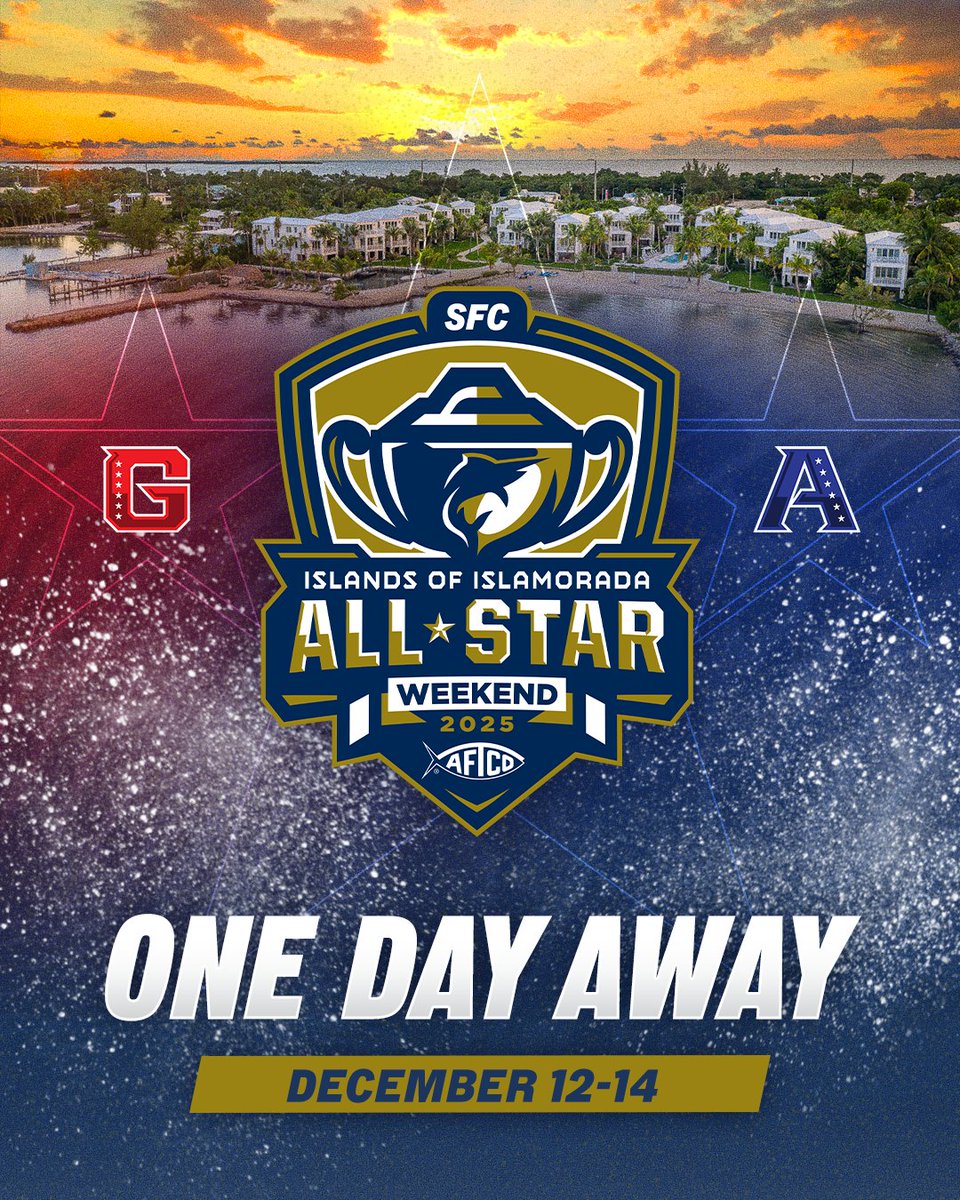 TheSFC_official's tweet photo. ONE DAY AWAY! π₯
All-Star Weekend presented by @AftcoFishing.
Book the ultimate SFC Tournament hotel package and secure your stay at The Islands of Islamorada today!
#SportFishingChampionship #SFC #TheIslandsOfIslamorada #FloridaKeysEscape #IslandEscape #AllStarFanVoting #Aftco #SFCAllStars #Captains #Mates #Anglers