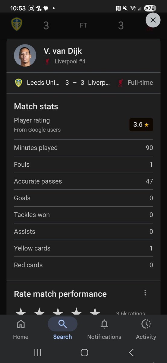 MarkO656805's tweet photo. @OptaAnalyst Van dijk foul vs leeds on the 06/12/2025 ???? https://t.co/e2uJhex1jp