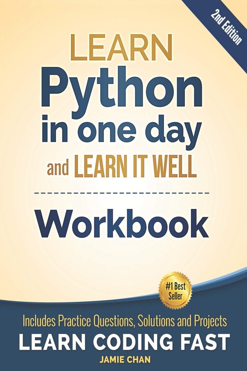 KirkDBorne's tweet image. Learn #Python and Learn It Well (with this Workbook containing Questions, Solutions and Projects): amzn.to/3Q5yj95

Topics Covered:
- Variables and Mathematical Operations in Python
- Common data types, including integers, floats, strings
- Lists, Tuples and Dictionaries…