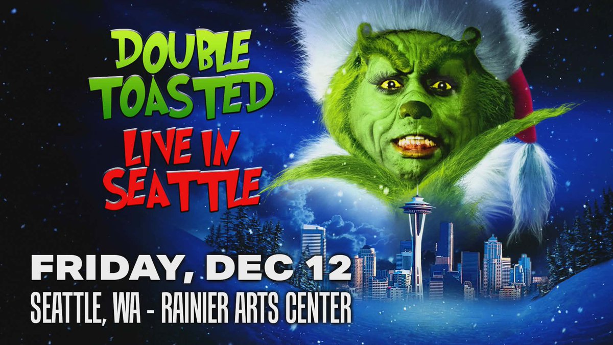 doubletoasted_'s tweet photo. Don’t be a Grinch! Get your tickets now for the last show of the year! https://t.co/UXgOvBOKQX https://t.co/ck6ou7CKoh