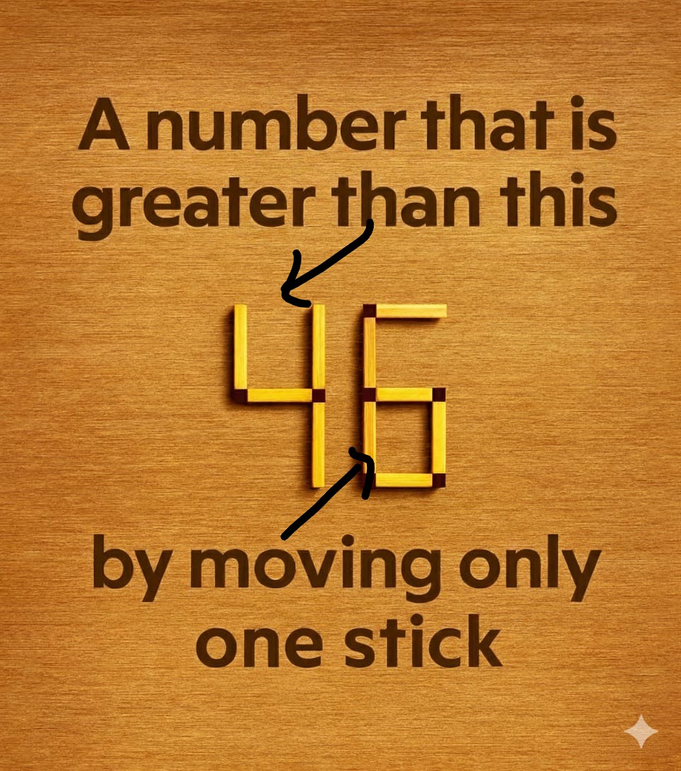 razasayed's tweet photo. @Mishi_2210 95...Move the vertical stick from left bottom of 6 horizontally on top of 4 https://t.co/8Qysxjj0x9