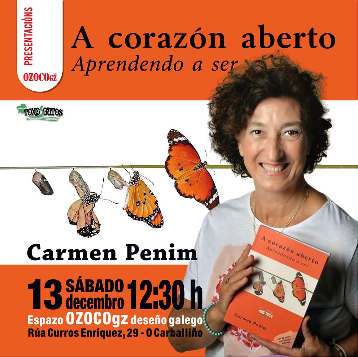 O Carballiño: presentación de A corazón aberto. Aprendendo a ser, de Carmen Penim: axendacultural.aelg.gal/2025/12/12/o-c… <a href="/OZOCOgz/">OZOCOgz</a>