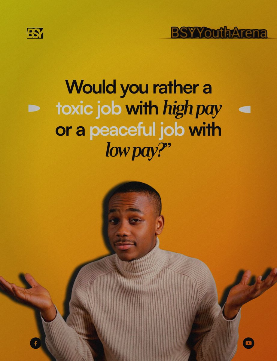 High pay &amp; stress or low pay &amp; peace?

Which one are you choosing?

Head over to LinkedIn and join the conversation 👉🏾linkedin.com/posts/beyond-s…