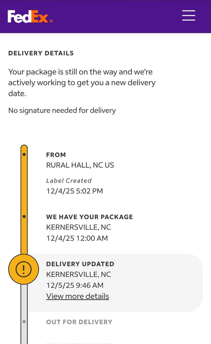 My package was supposed to arrive between Dec 8 to Dec 11. FedEx originally showed Dec 9 as the delivery date. It didn't arrive. It still hasn't made it to my local FedEx facility. Yeah, it's not arriving today. It's probably lost (again). They really are the worst
