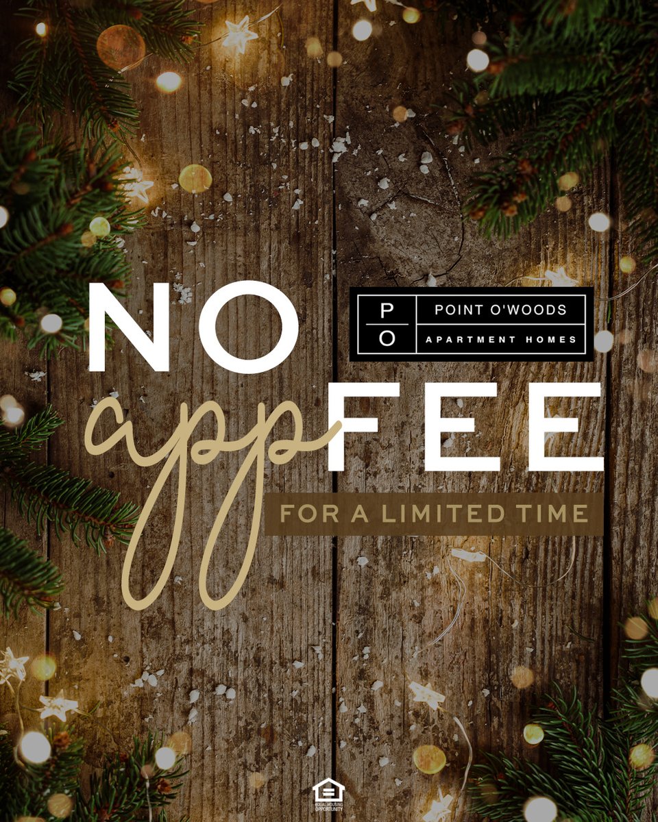 PointOWoodsofMS's tweet image. Jingle all the way to a new apartment! 🔔✨ Get into the holiday spirit with $𝟵𝟵 first month's rent and 𝗡𝗢 application fee. Don't wait—this gift is only for a limited time at #PointOWoods! 👉 pointowoodsms.com