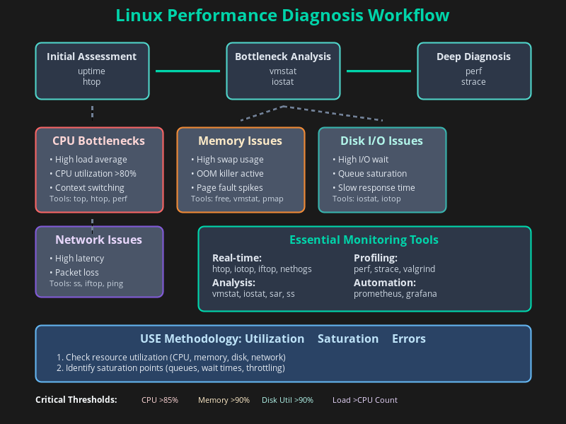 LinuxtipsPro's tweet image. 🔧 Master Linux performance diagnosis! Learn to identify CPU, memory, disk &amp;amp; network bottlenecks using htop, iostat, vmstat &amp;amp; perf commands. Complete troubleshooting guide with 60+ terminal. #LinuxPerformance #SystemAdmin #DevOps
📖 Read the full guide:linuxtips.pro/guides/linux-p…
