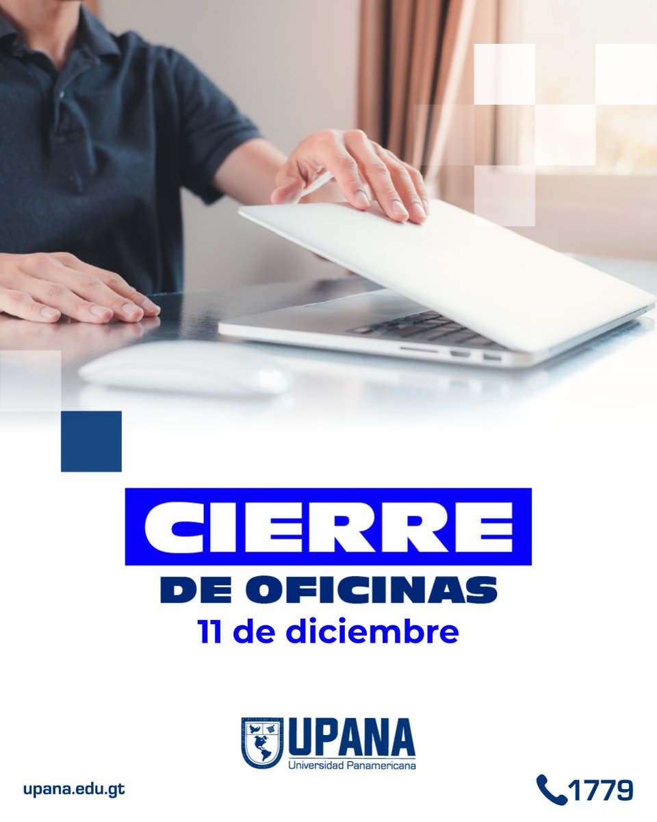 📢 Cierre de oficinas
Retomaremos atención el lunes 05 de enero. ✨