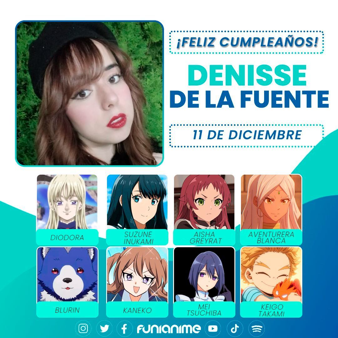 🎈🥳 La talentosa actriz y directora de doblaje Denisse de la Fuente está de cumpleaños. ¡Muchas felicidades! 🥳🎈 <a href="/nissyland/">Denisse de la Fuente</a>
