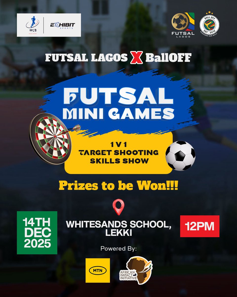 Experience the thrill between matches. 😤
Prizes up for grabs! 
Register now through the link in bio and secure your spot before the big day. 🎁⚽ 
#futsallagos