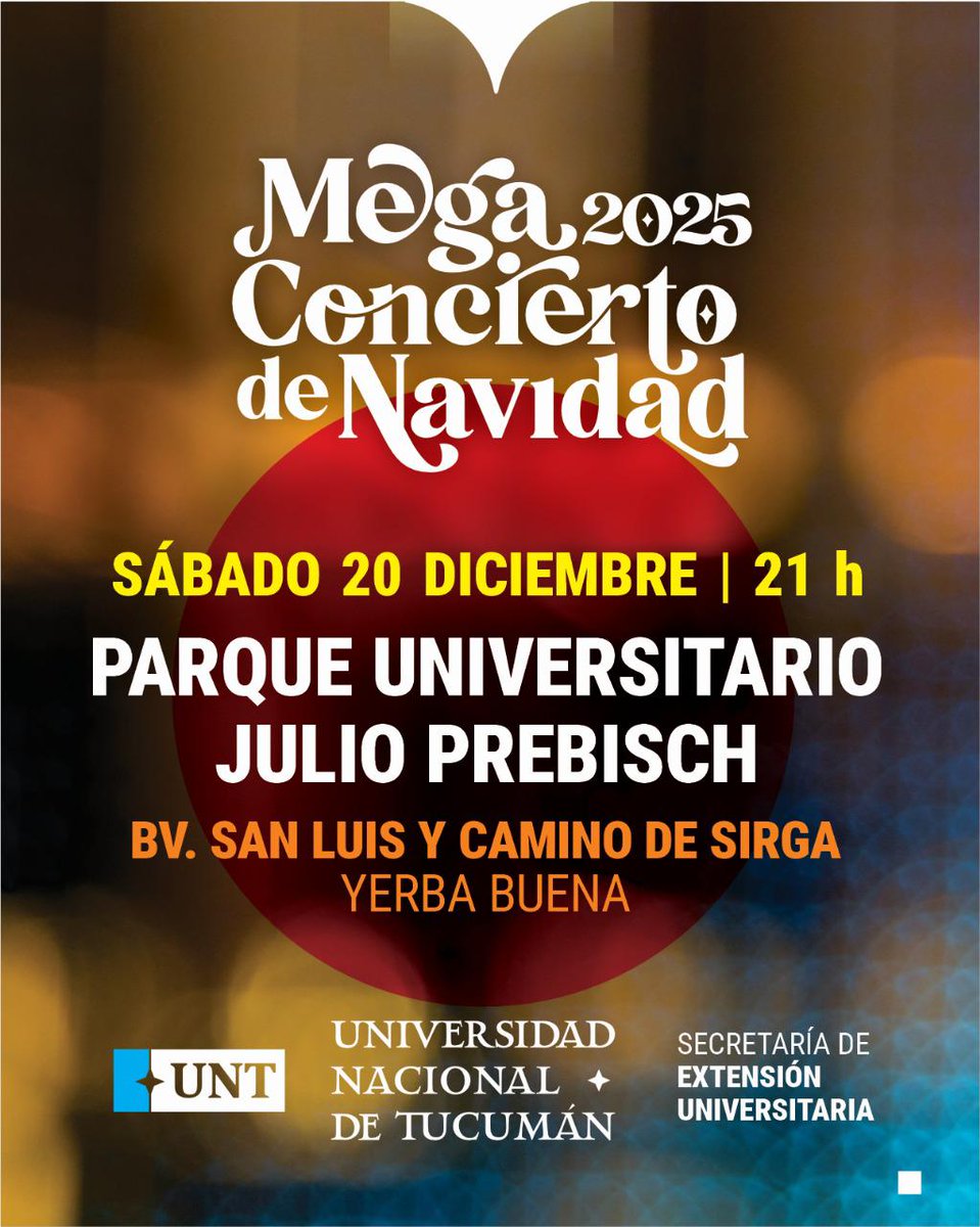 VUELVE EL MEGACONCIERTO DE NAVIDAD DE LA UNT CON ENTRADA SOLIDARIA <a href="/ExtensionUnt/">Extensión UNT</a> <a href="/MarceloMirkin/">Marcelo Mirkin</a>