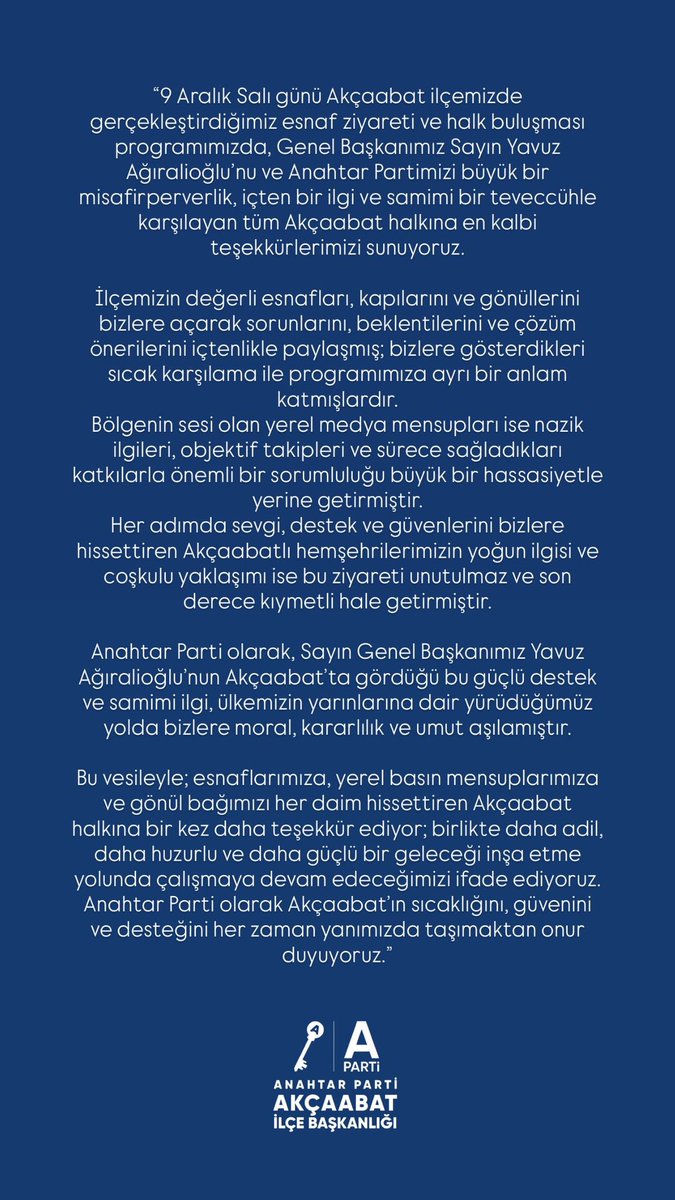#AnahtarParti #YavuzAğıralioğlu 
#Akçaabat #Trabzon