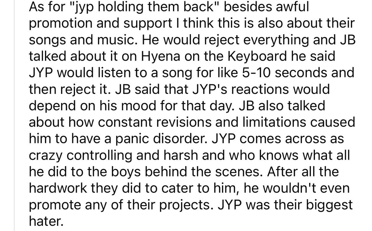 Or even listen to the group, many have stated multiple times they love Hanpop, want more of his songs on an album but while they have more creative freedom than most, I doubt it’s changed that much (and seems with more success comes more control not less)