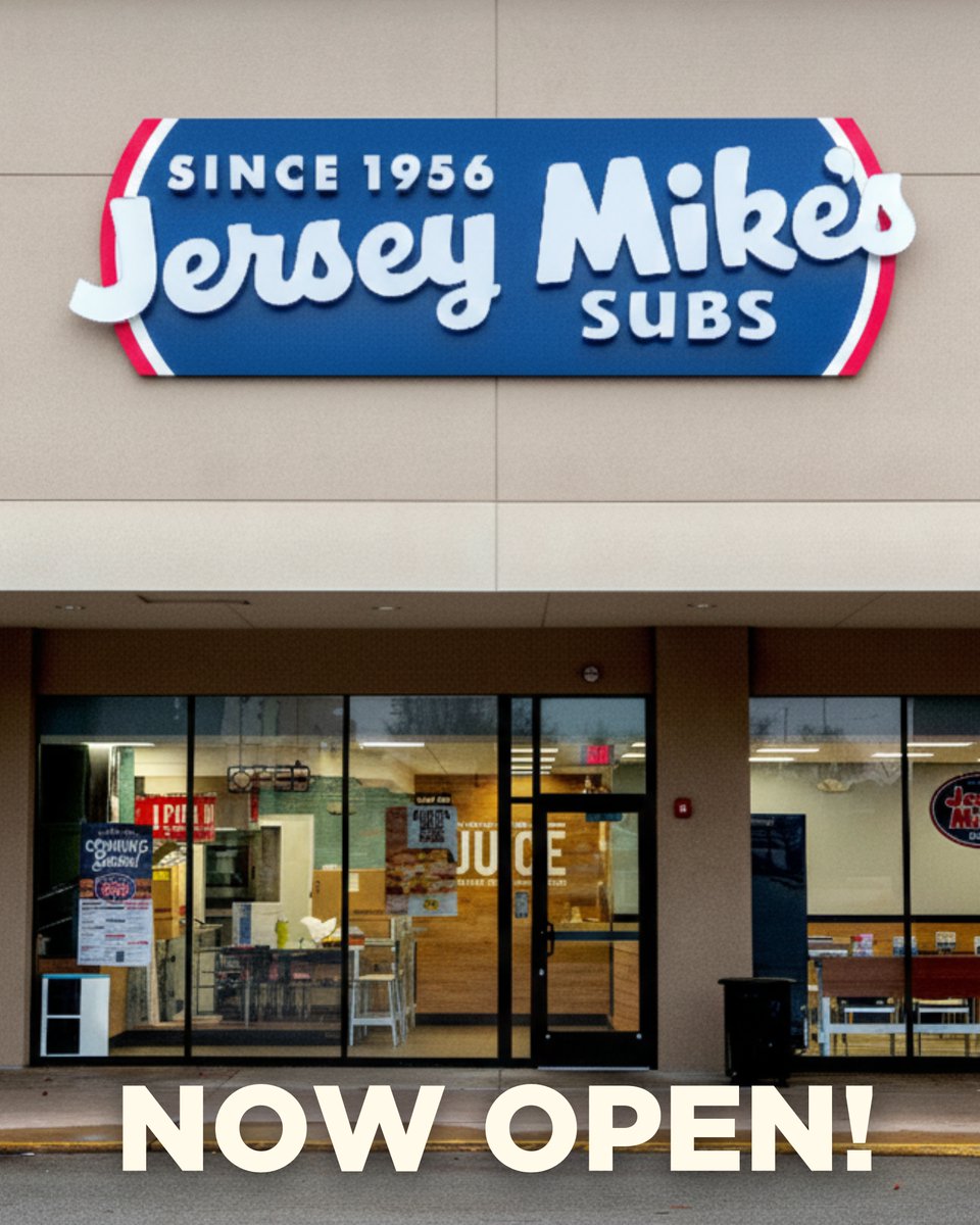 The wait is over! 🎉 Jersey Mike's Subs is now open at Sheridan Village and ready to serve up your favorite subs.

Come check out our newest tenant and grab a delicious bite today!