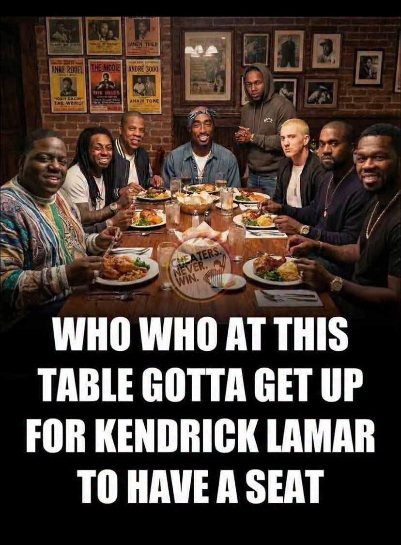 Resurrect21's tweet photo. I can see Kendrick at the kiddy table screaming MUSTAAAAAAARD!!! 🤣 https://t.co/A1BxPspbB3