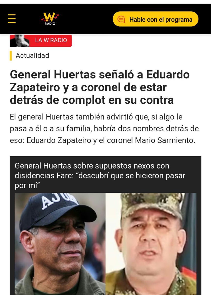 No era rato que que la pezuñas del NarcoGeneral <a href="/EEZapateiro/">Eduardo Zapateiro</a> estuvieran metidas en el Emtrampamiento "Calarcá"
Hace poco este miserable Zapato, trató de meter al Min Defensa <a href="/PedroSanchezCol/">Pedro Arnulfo Sanchez S. Orgullosamente Colombiano</a> en otro Emtrampamiento por medio de Corruptos Contratos del Ejército.