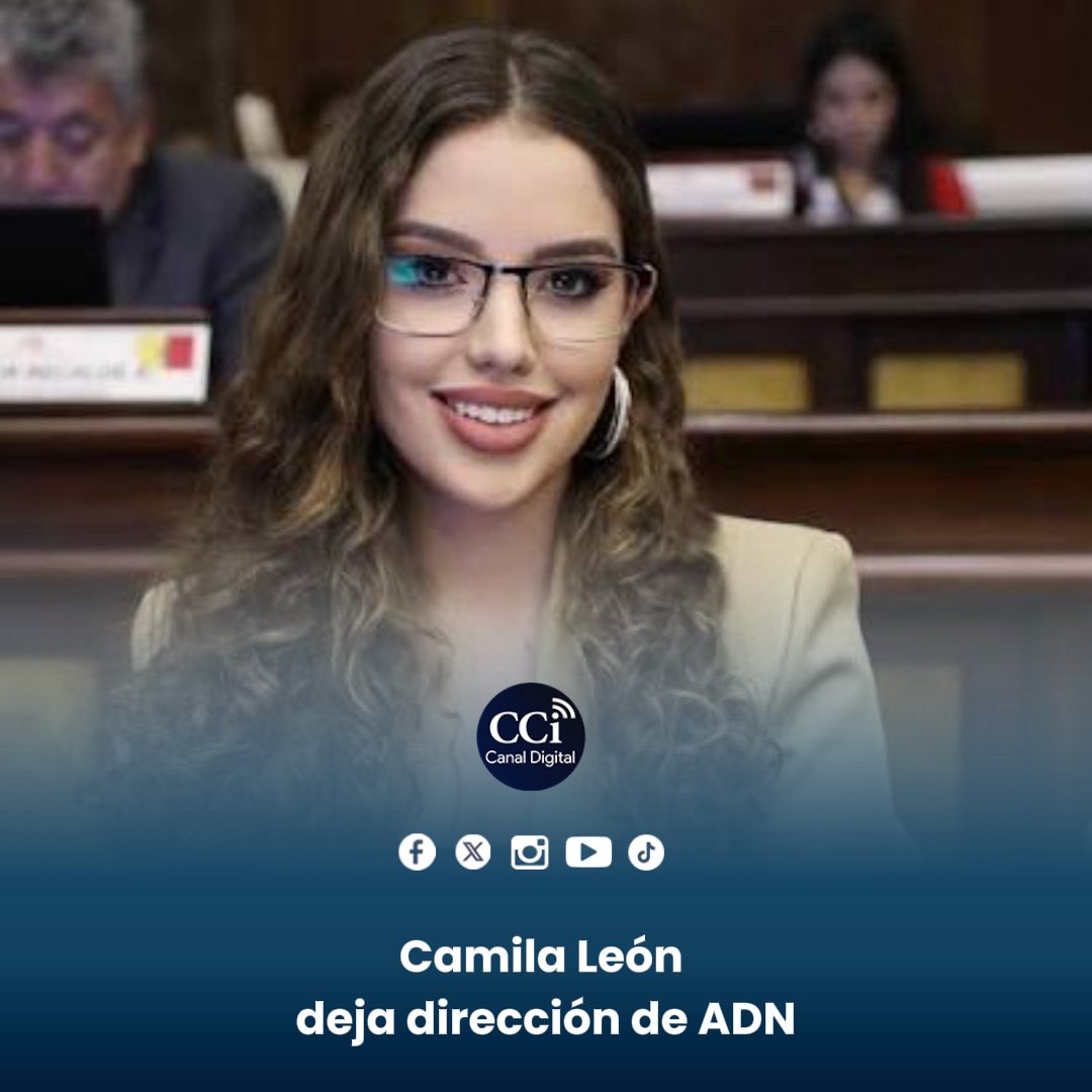 CCInoticias's tweet photo. Tras los resultados de la Consulta Popular, ADN realizó cambios en su estructura provincial.
Camila León deja la dirección de ADN en #Azuay y María Emilia Jaramillo asume el cargo por disposición del movimiento.
#NoticiasCuenca #PoliticaEcuador https://t.co/QMiPgR71r5
