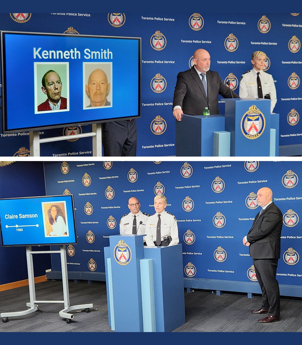 OPP_News's tweet photo. Today #OPP and @TorontoPolice members shared information about the person believed to be responsible for the homicides of Christine Prince, Claire Samson and Gracelyn Greenidge. After more than four decades, #OPPCIB members were able to provide Claire’s family with long-awaited answers about her 1983 murder. We believe there may be more victims and urge anyone with information about the accused to contact police.
🎥 Watch the media event here: https://t.co/d9eQBN3WmJ
“This week, we were able to give the families of the victims the answers they have long deserved, made possible by advancements in DNA technology and the unwavering dedication of investigators from TPS and OPP, alongside our partners at the Centre of Forensic Sciences and the Ontario Forensic Pathology Service. Although the accused is deceased, the investigation does not end. This case stands as a powerful reminder that while time may pass, our commitment to victims and their families does not fade. We will continue to pursue the truth, no matter how long it takes, because no victim will be forgotten and every family deserves answers.”
- Chief Superintendent Karen Gonneau, Investigation and Support Bureau, Ontario Provincial Police