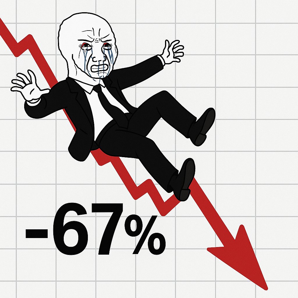 The67Crash's tweet photo. Every cycle crypto crashes ~67%. 

Every trader feels it. 

Now you can own it. https://t.co/37YmllJ1cM
