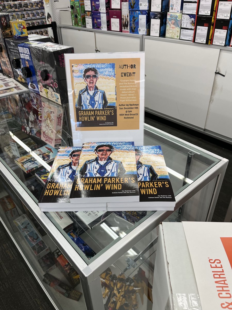 Are you ready Richmond?  I'll be at the  2nd &amp; Charles bookstore on Broad Street Sunday at 1 p.m. to discuss my book, Graham Parker's Howlin' Wind, grahamparkershowlinwind.net #AuthorsOfTwitter #rockandrollmusic #richmond #authortalks #rva