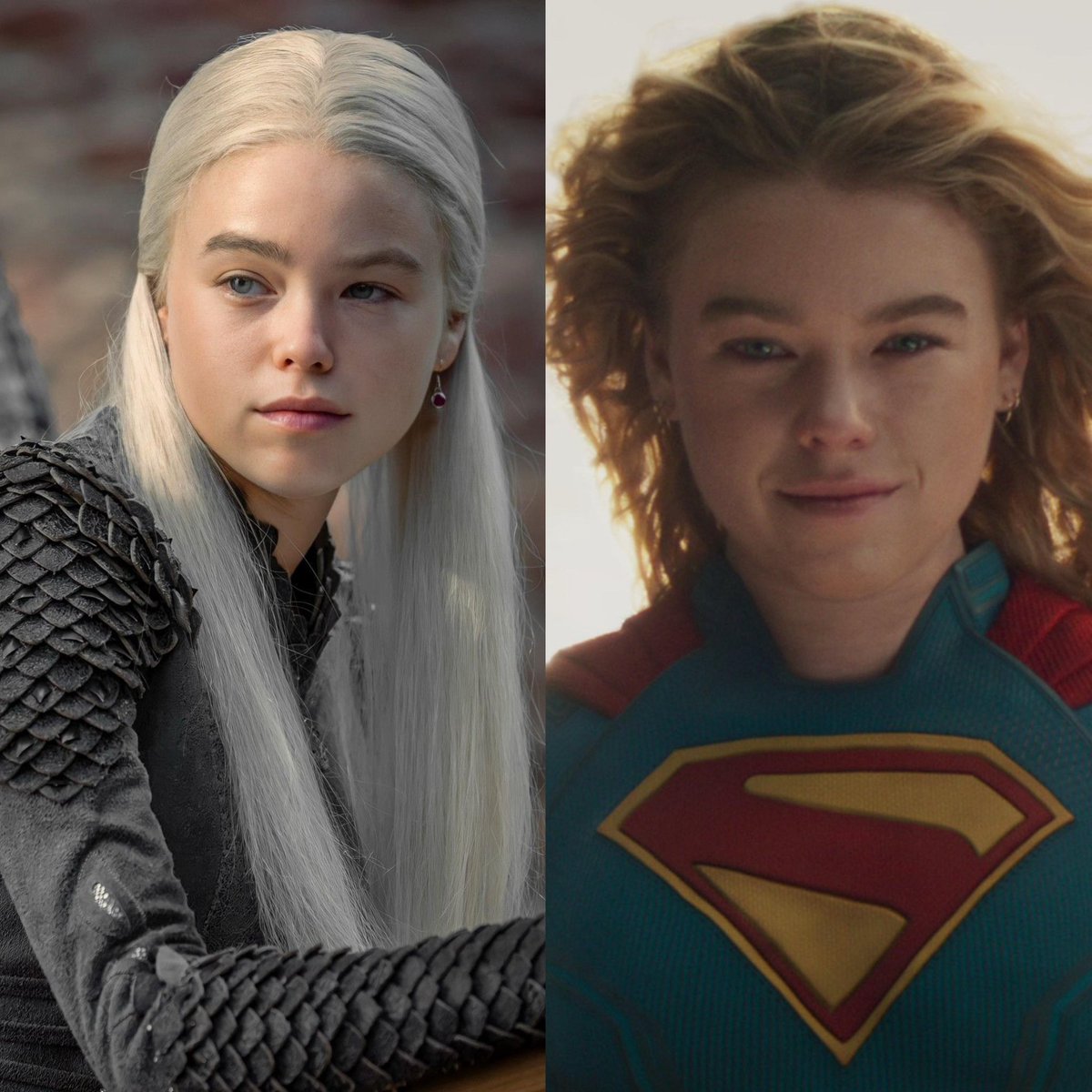 ICÓNICA! 👏🏻 #MillyAlcock pasó de interpretar a la princesa Rhaenyra  Targaryen en #HouseOfTheDragon a convertirse en la mismísima #Supergirl  dentro del universo de DC., image size:1200x1200