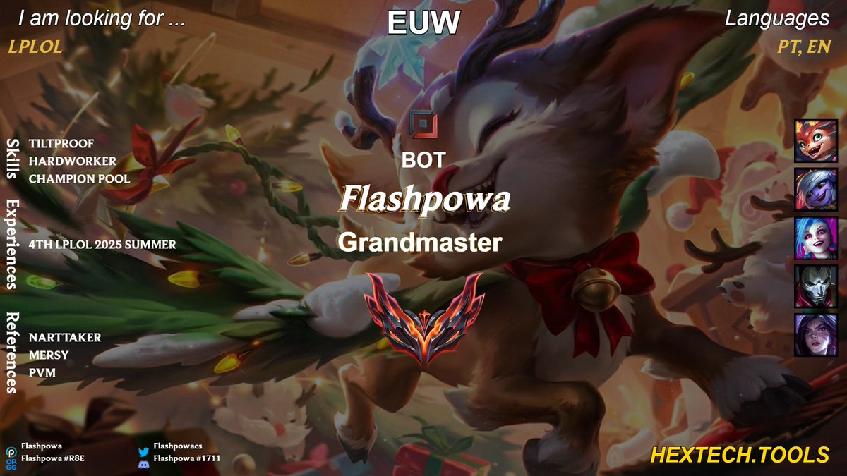 Flashpowacs's tweet photo. Main ADC peaked 800LP GM last split. Mainly looking for LPLOL. Contact me through twitter or discord: ✪ Flashpowa #1711 https://t.co/zE9m7RulAB