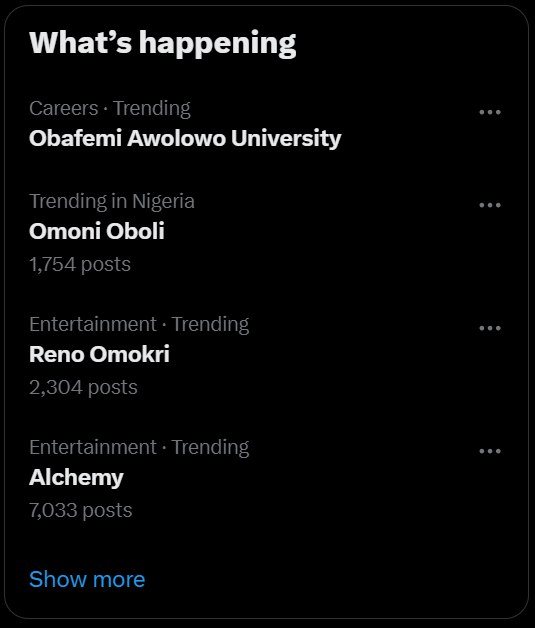 In Music, One of ours is Trending!  

In Career, Our Graduates are Trending. 🎓 

OAU Community own X!