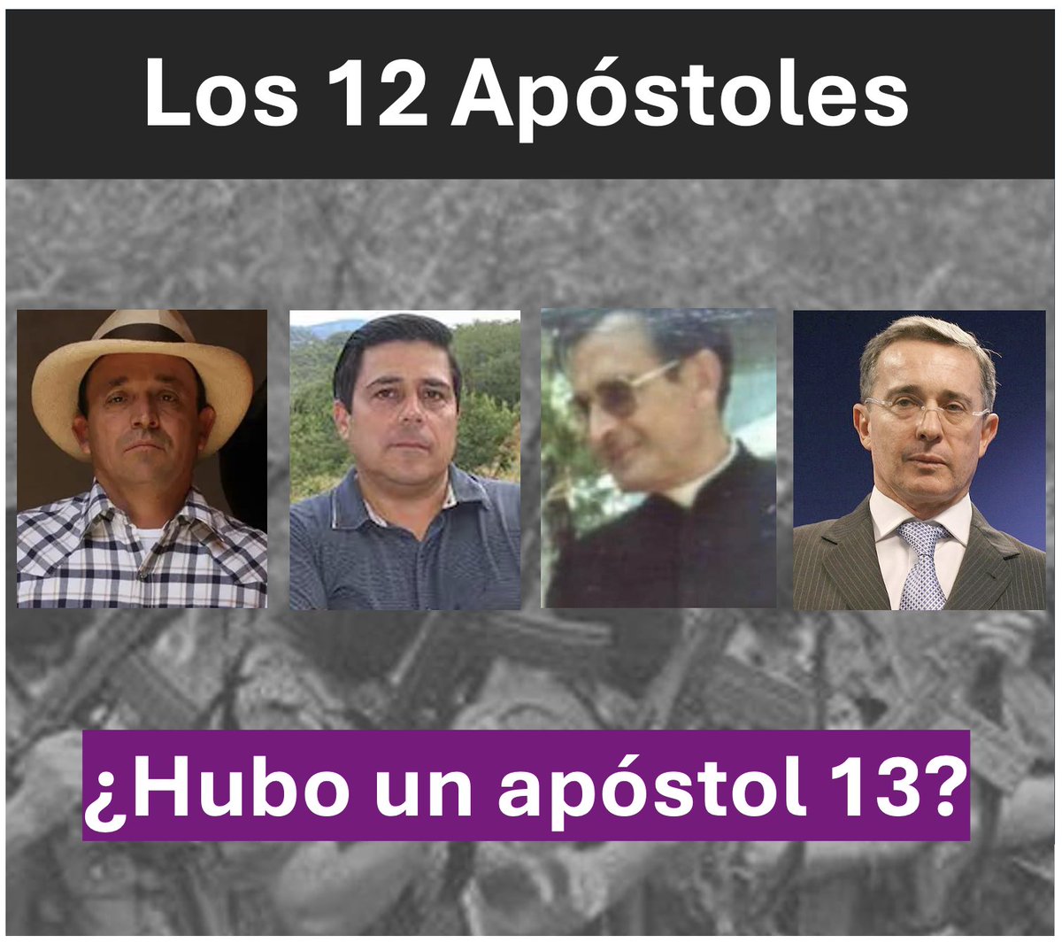 👀
El senador <a href="/IvanCepedaCast/">Iván Cepeda Castro</a> preguntó si Los 12 Apóstoles eran en realidad 13.

Con una condena de 28 años de cárcel en contra de Santiago Uribe, el hermano de Álvaro Uribe, es obvio preguntarse:

¿El expresidente Uribe lo sabia?🔍

Hilo pedagógico: Los 12 Apóstoles✝️⚔️ 

🧵
