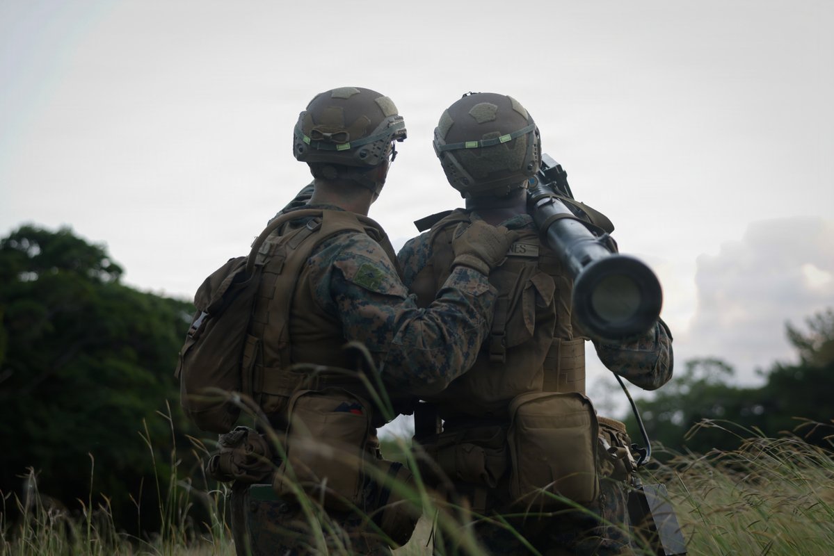 USMC's tweet image. #Marines with 4th Marine Regiment, @3d_Marine_Div, as part of the Unit Deployment Program take part in an unmanned aircraft system and LAAD training event on Camp Schwab, Okinawa, Japan.

This training event increased the unit's proficiency and lethality when deploying UAS at…
