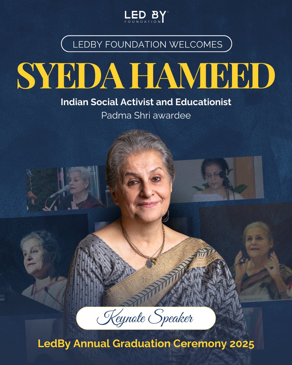 Can You Guess Who’s Joining Our Annual Graduation Ceremony 2025?🎓🎉

We’re thrilled to announce that Dr. Syeda Saiyidain Hameed Ma’am will be addressing our LedBy graduates for the first time ever ❤️

✅ RSVP HERE👇🏻
ledby.org/event-details/…