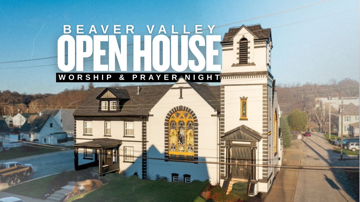 📅 TONIGHT!
👋🏻 6:30-7:00 pm (Open House)
🙌🏻 7:00-7:45 pm (Worship &amp; Prayer)
📍908 Market St, Borough of Bridgewater, PA 15009