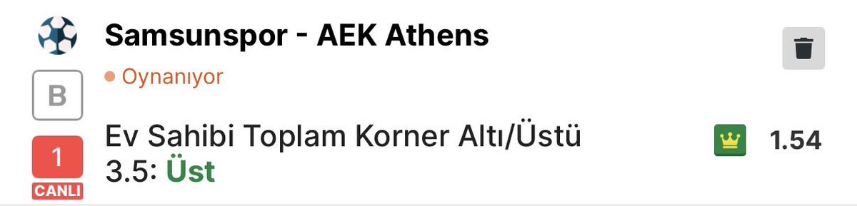CANLI!

• Oyunda daha baskın taraf Samsunspor güzel bir frikik golü yediler taraftarın da baskısıyla galibiyet için bastıracaklar, böyle olunca kornerlerin geleceğini düşünüyorum.