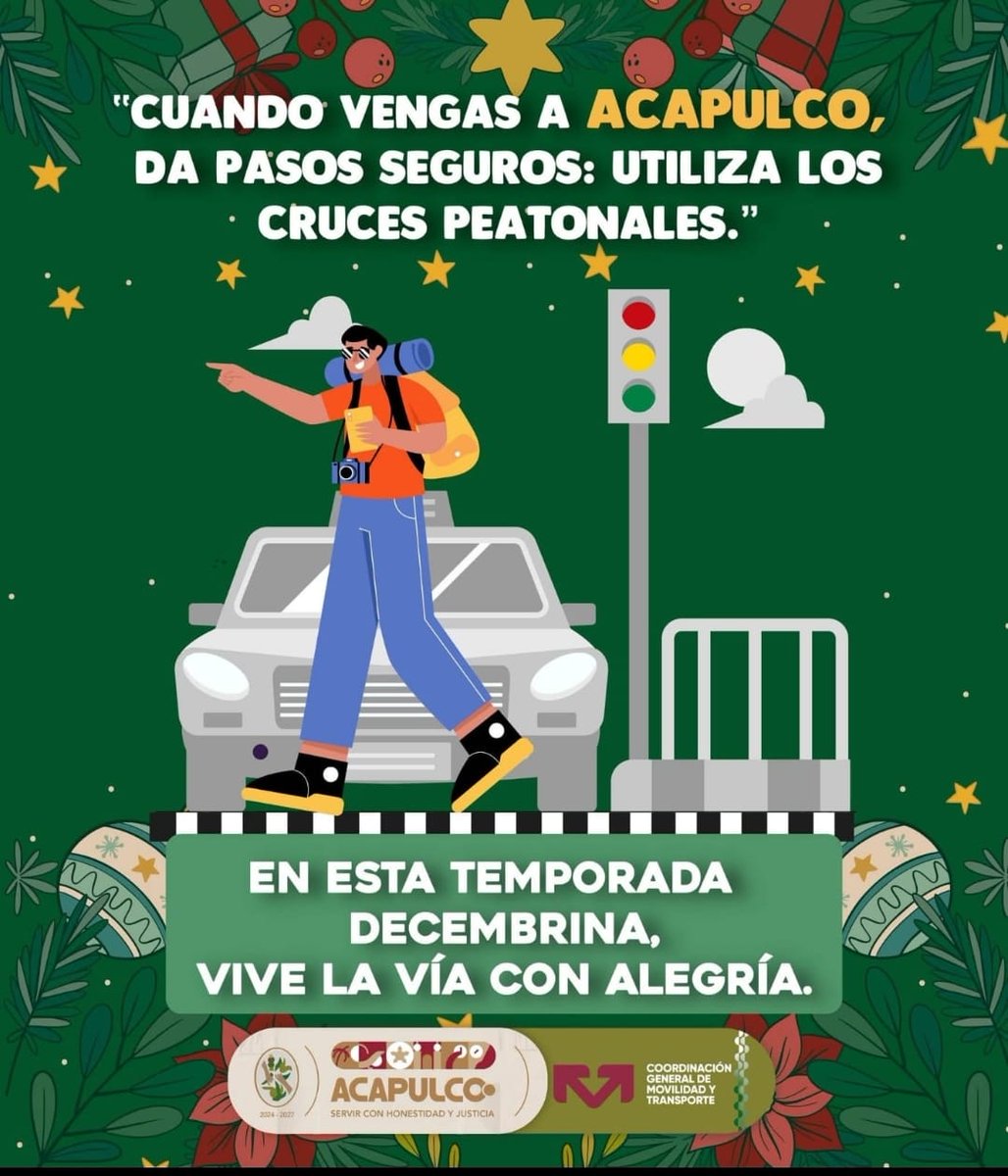 La CGPCYB Informa :
El Gobierno Municipal, que preside la Dra. Abelina López Rodríguez, a través de la CGPCyB, invita a visitantes y residentes a disfrutar la temporada decembrina utilizando la vía pública con responsabilidad y precaución.