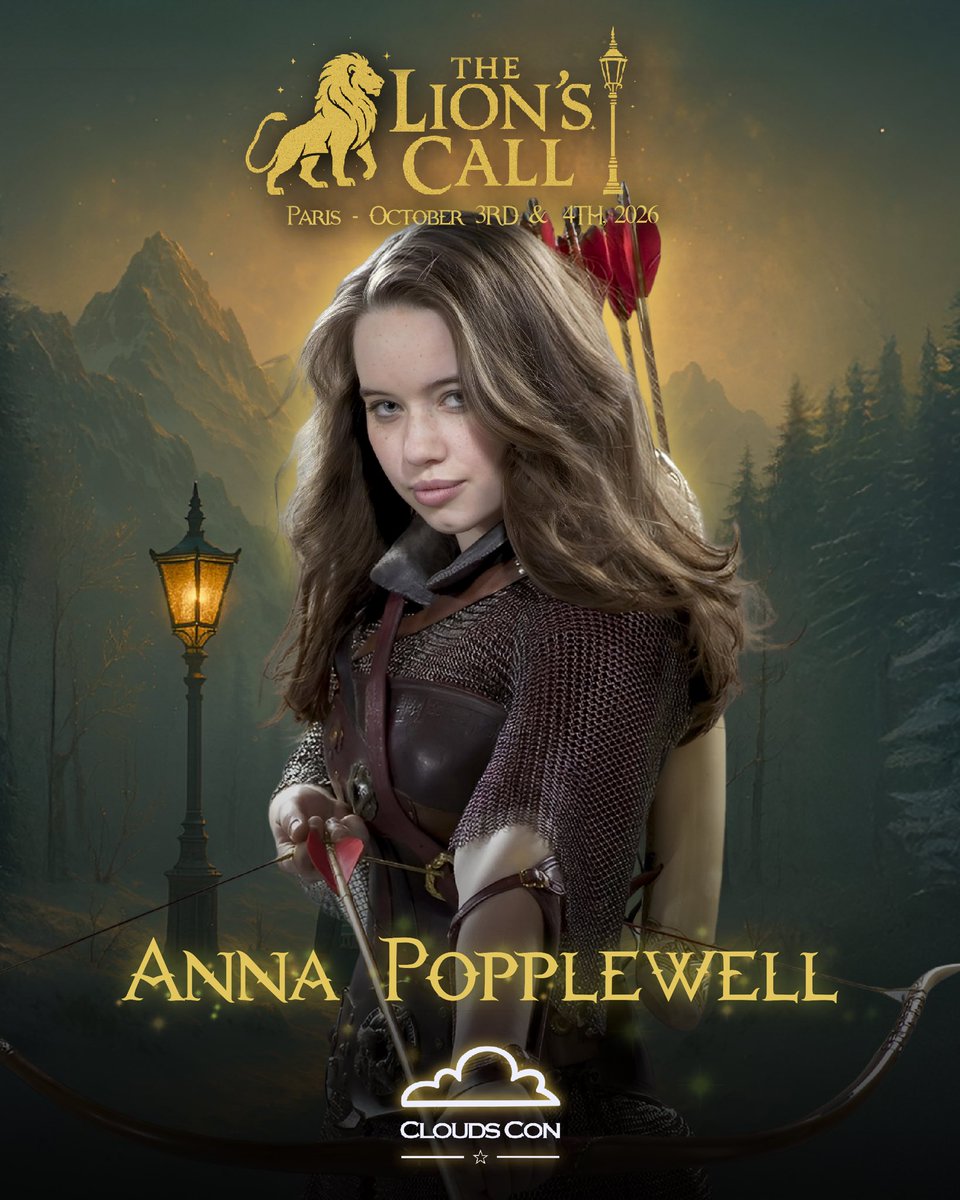CloudsCon's tweet image. #TLC #TheLionsCall 🦁

Nous sommes très heureux de vous annoncer la venue de ANNA POPPLEWELL pour la THE LION’S CALL à Paris ! 🦁

🗓️ 3 &amp;amp; 4 Octobre 2026
📍Paris, FRANCE 🇫🇷
-------
We are so thrilled to announce that ANNA POPPLEWELL is our 2nd guest for our #TheLionsCall