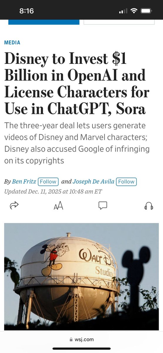 New level of creativity unlocked.

I’ve been creating AI storybooks for my daughter… now imagine adding Disney characters and video. 📷 

Congrats <a href="/OpenAI/">OpenAI</a> .