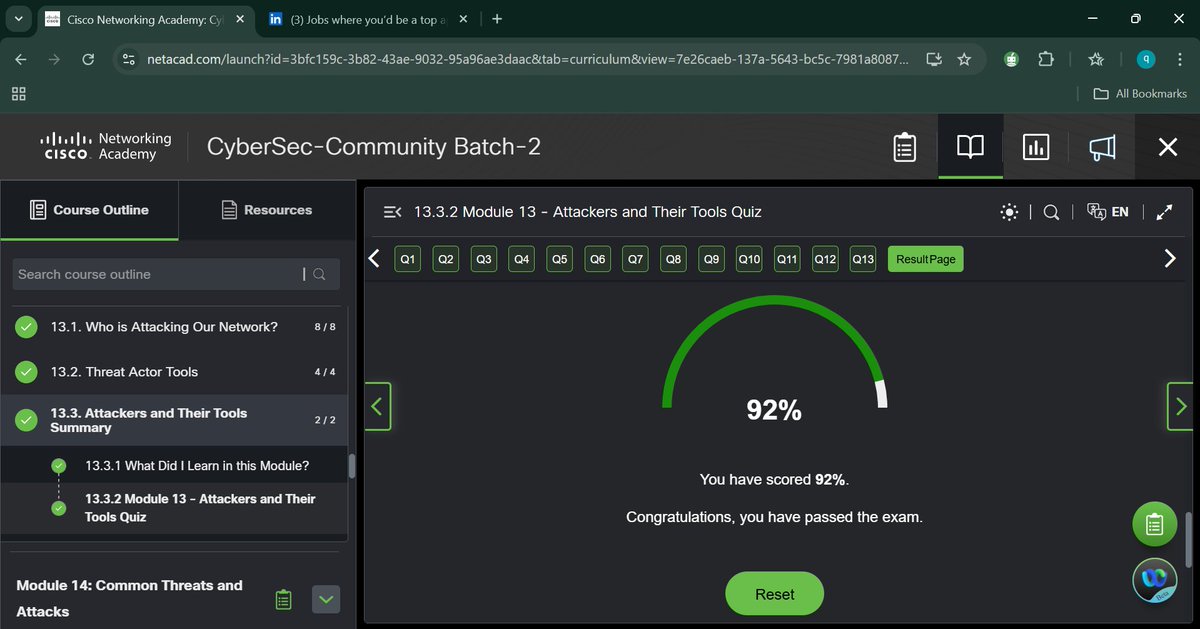 d_pcode's tweet image. I just finished modules 13 and 14 of the Cisco CyberOps Associate course. Covered attacker profiles, common tools, threat vectors, malware types, social engineering, reconnaissance, DDoS, MITM, and core analysis skills for detecting signs of compromise. 
@OnijeC @cyberjeremiah