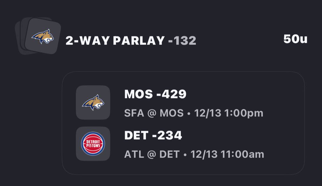 Another winning parlay, yes of course we did it yesterday again
✅✅✅🥳🥳🥳
#GamblingX 
#SportsBettingX 

Here’s a free 🆓 parlay for all
If it wins, we would do $150 giveaway
#Giveaways 
🤩🤩🤩🤩🤩

<a href="/DoctorsportsHQ/">HEATER CAPPER 🔥</a>