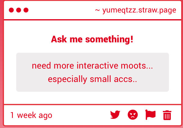 anon is looking to find interactive moots (preferably small accounts as stated) ! #yumetwt